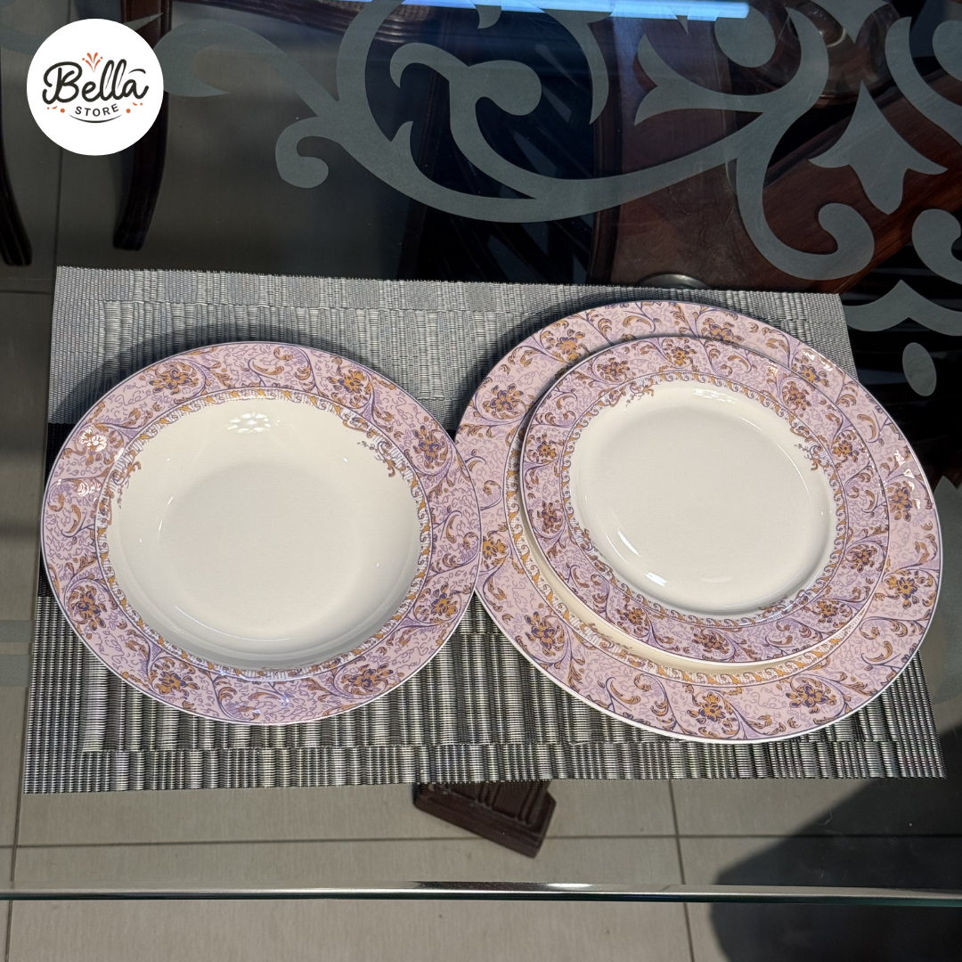 Floral Grace 18 Pcs Set for 6 – Bone China Dinnerware