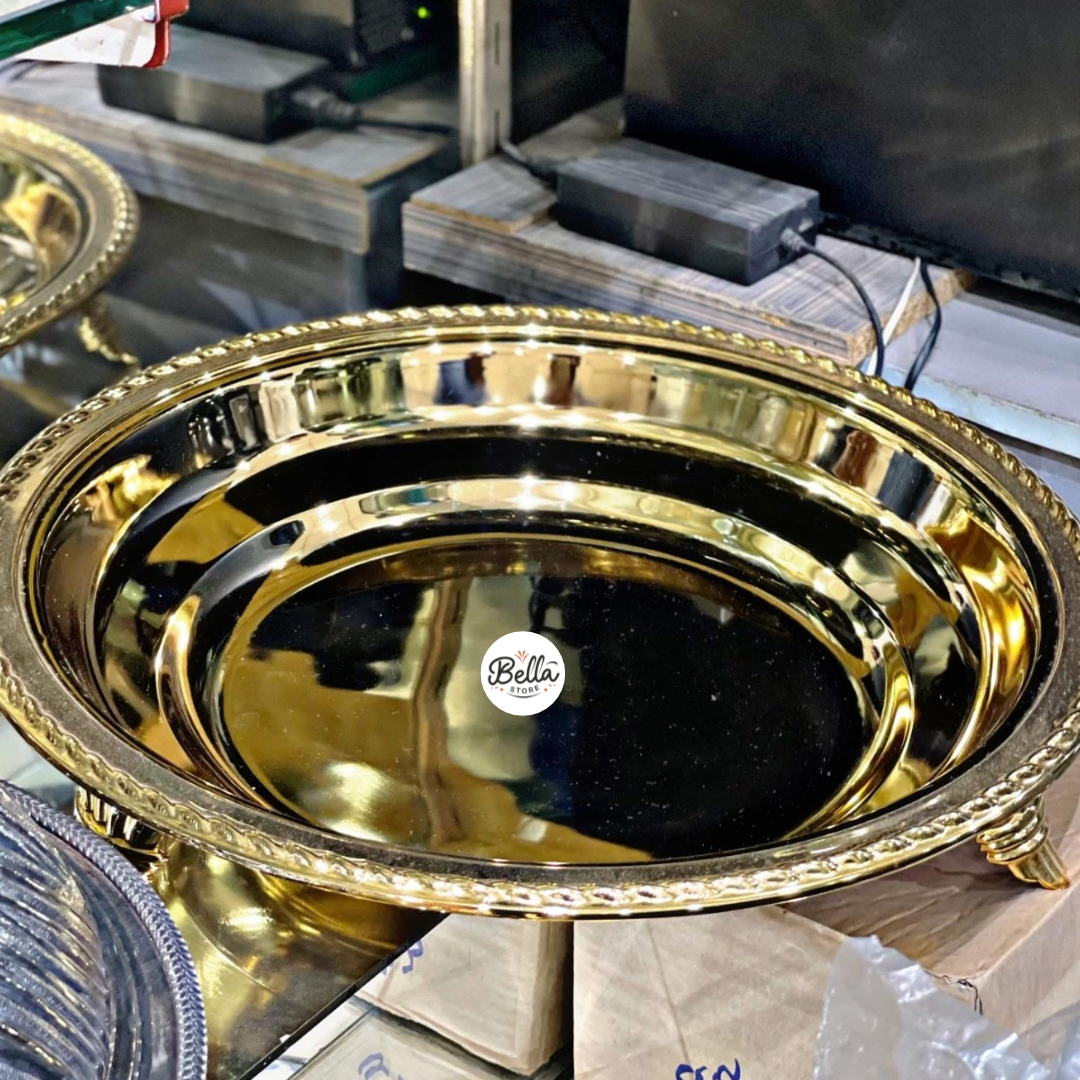 Golden Mandi Thal Platter – Large Serving Dish