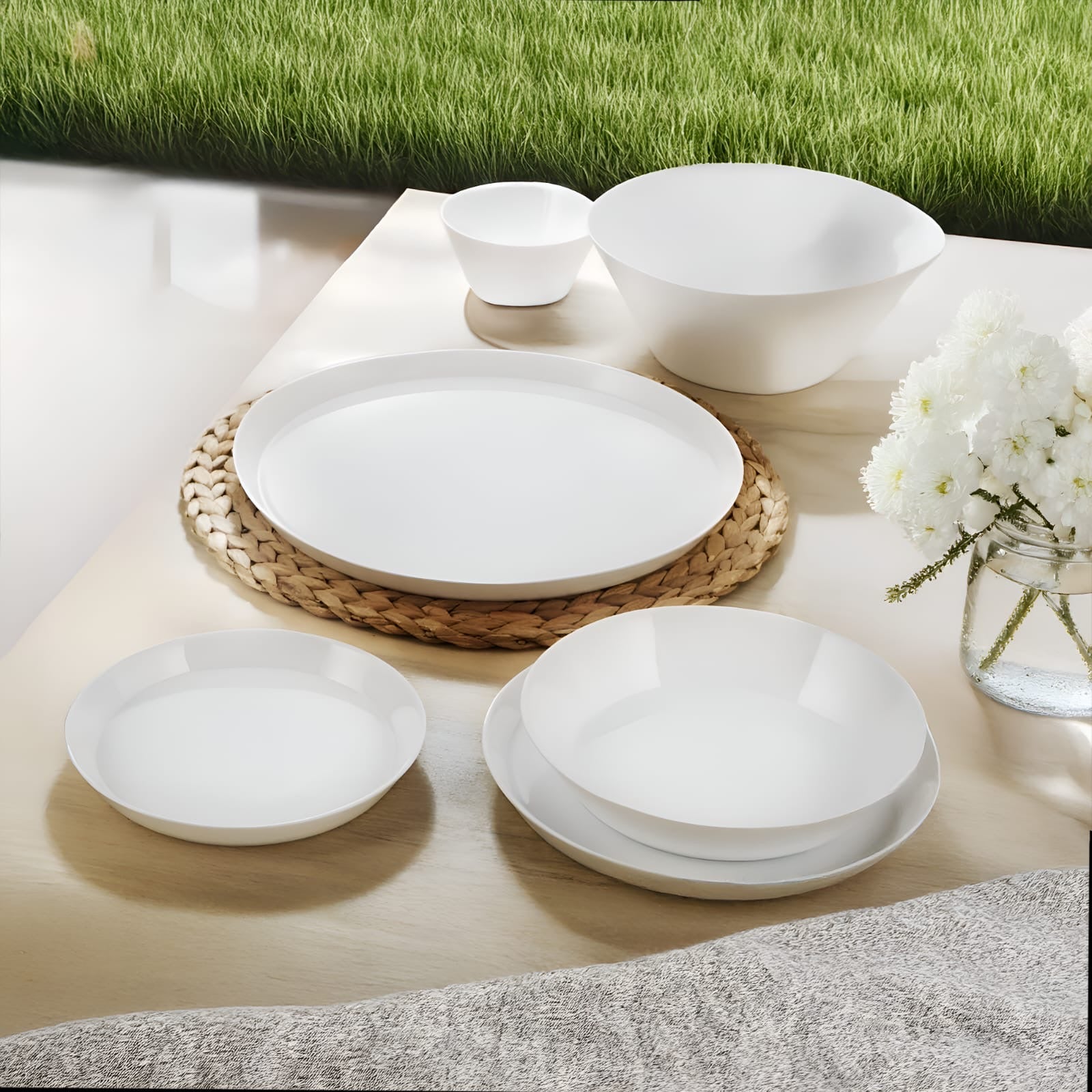 Golden Opal Diwali Structure 26-Piece Dinnerware Set