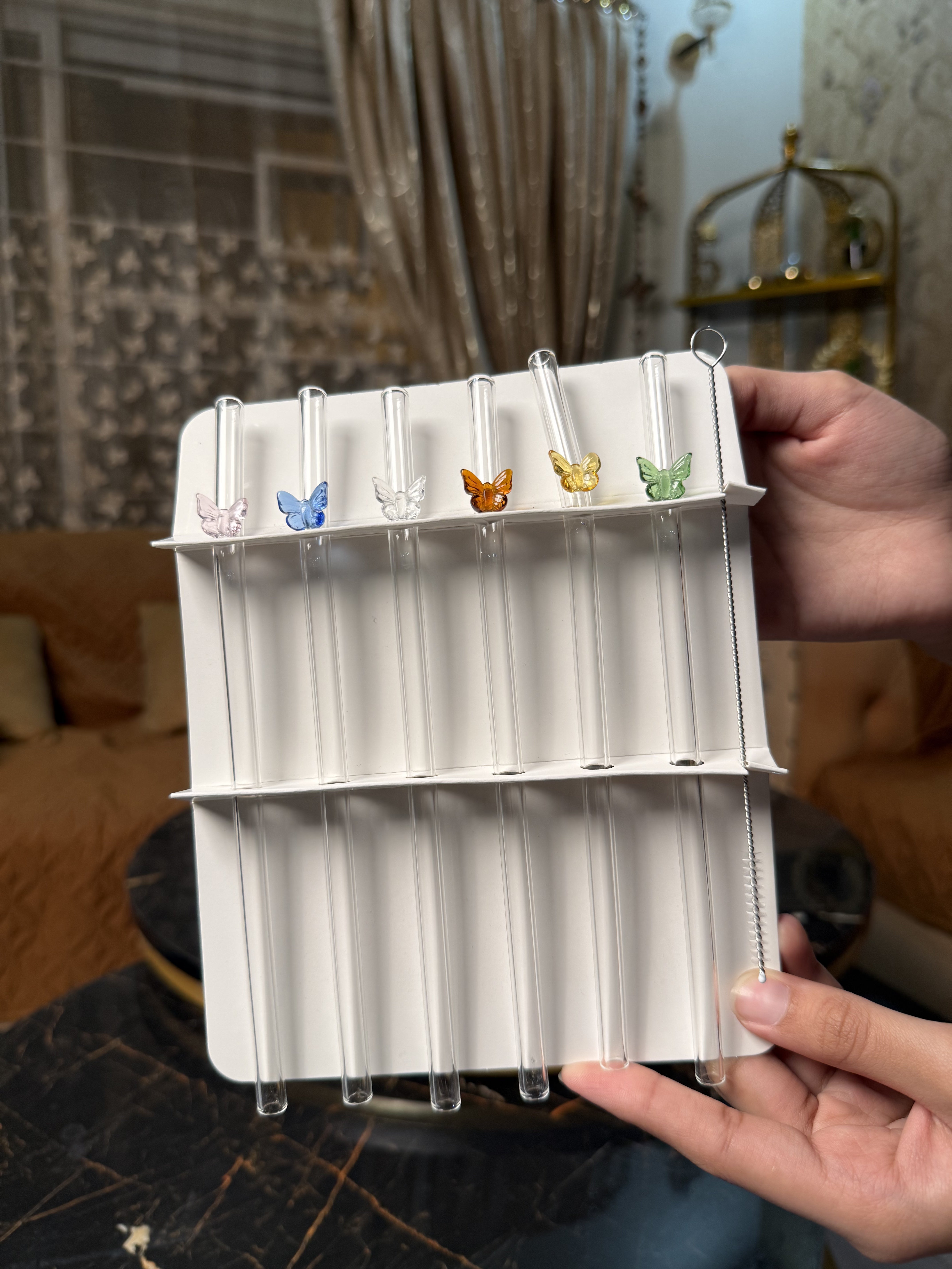 Bella Flutter Straws – Set of 6 with Cleaning Brush