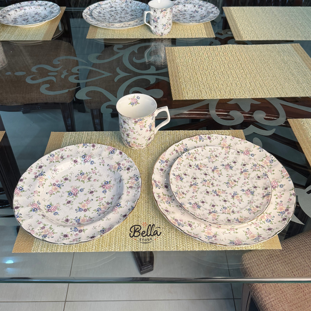 English Bloom PLATE SET – 6 Person Set