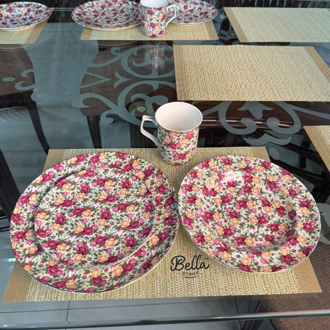 Spring Blossom PLATE SET – 6 Person Set