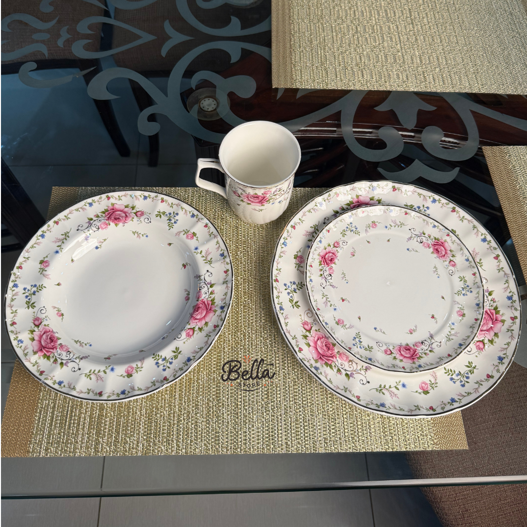 Soft Rose PLATE SET – 6 Person Set