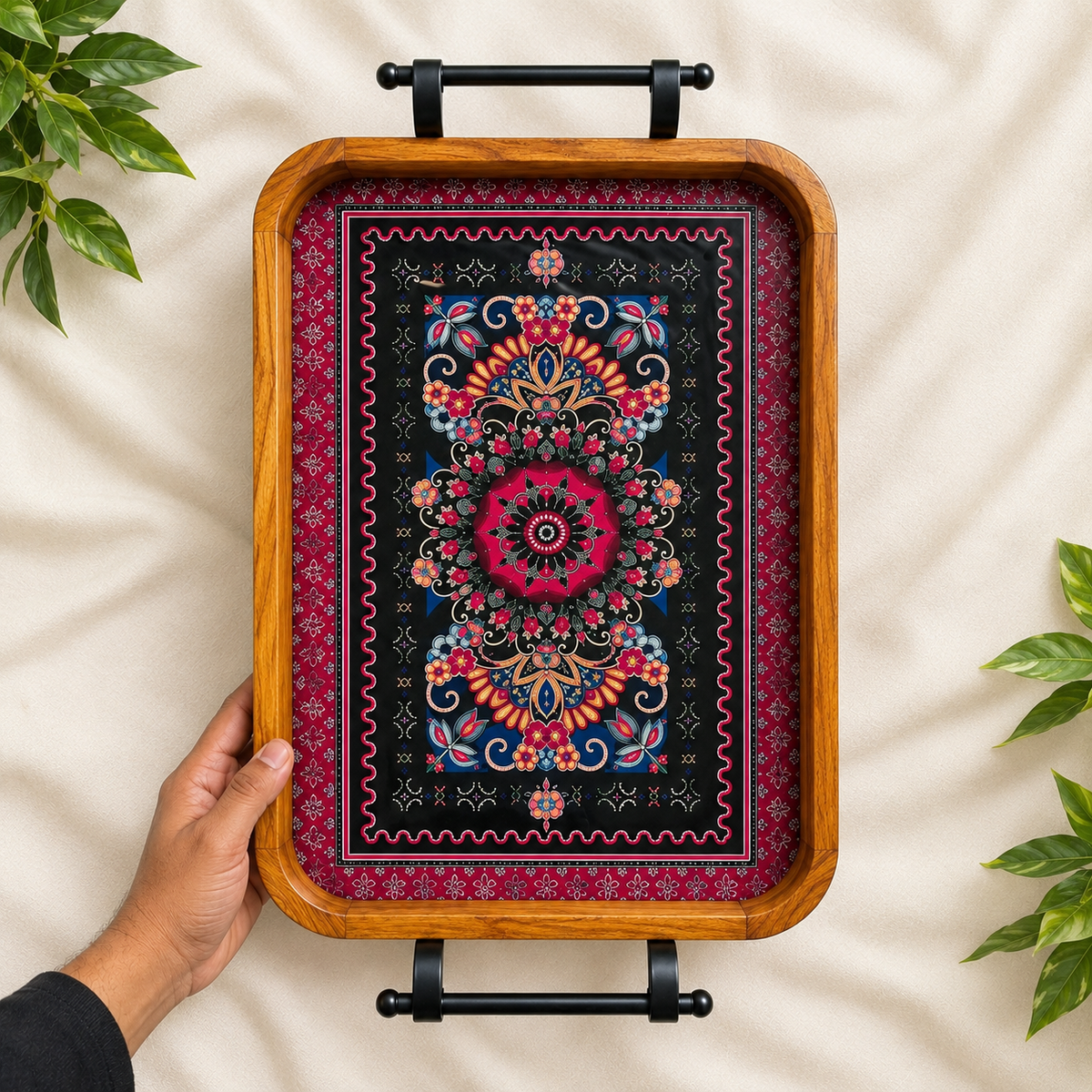 Persian Bloom Serving Tray Set (Set of 2)