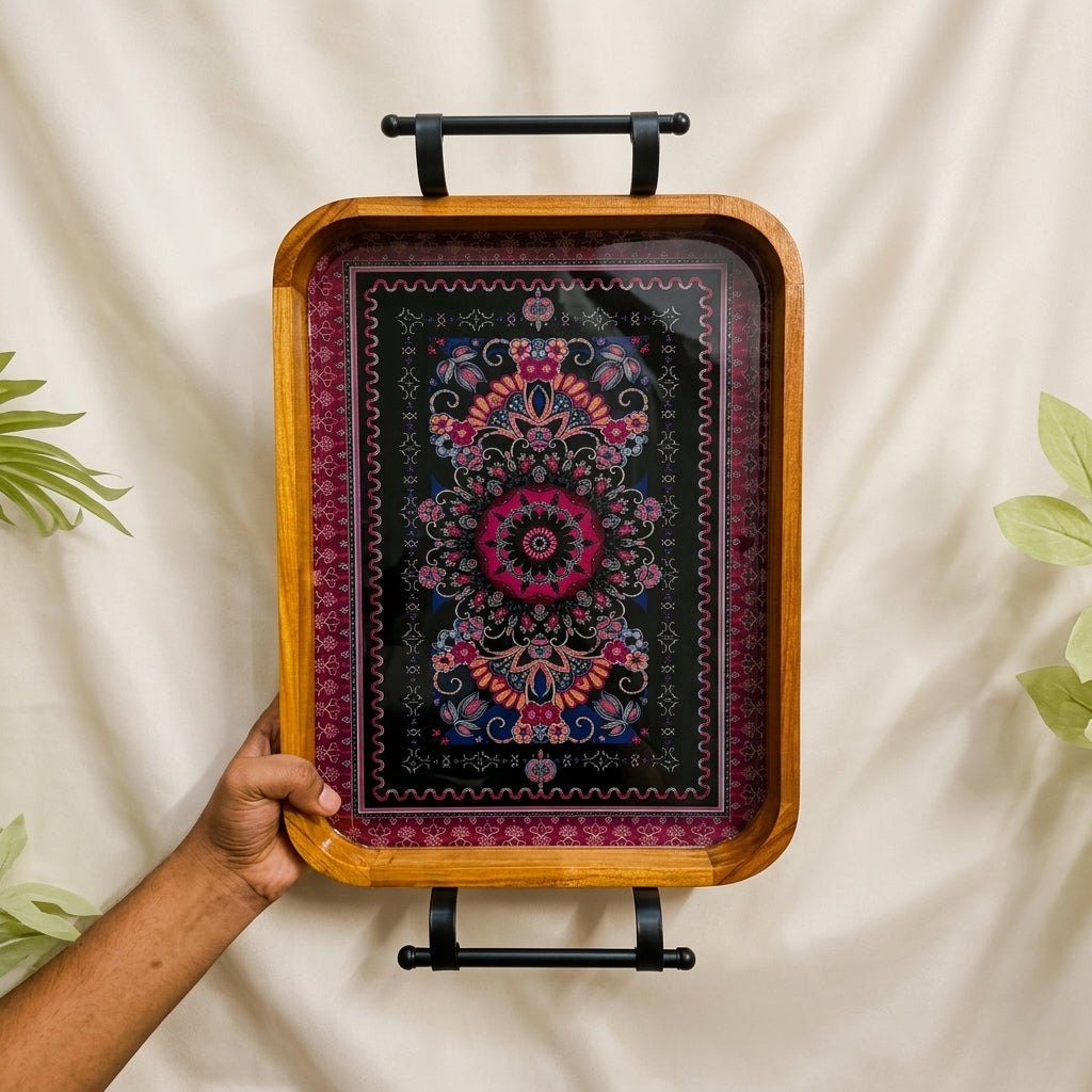 Persian Bloom Serving Tray Set (Set of 2)