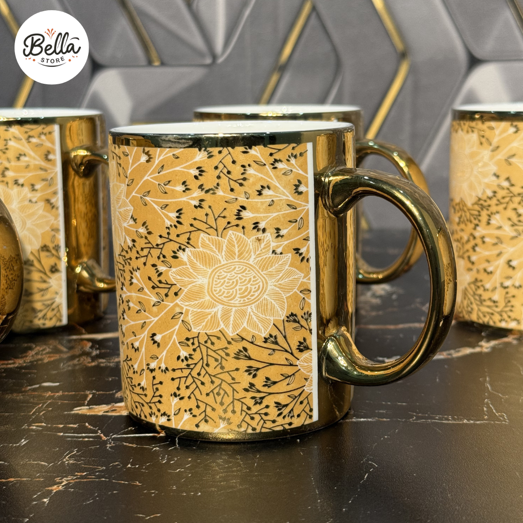Golden Blossom Mugs – 400ml