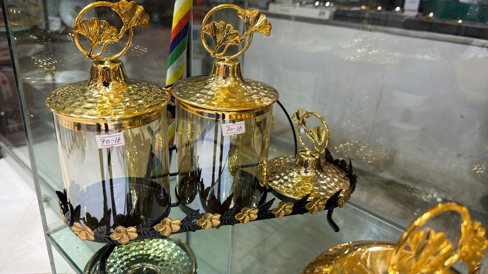 Aurum Noir Gold & Black Jar Set