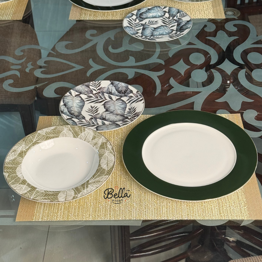 LEAF LINE PLATE SET – 6 Person Set