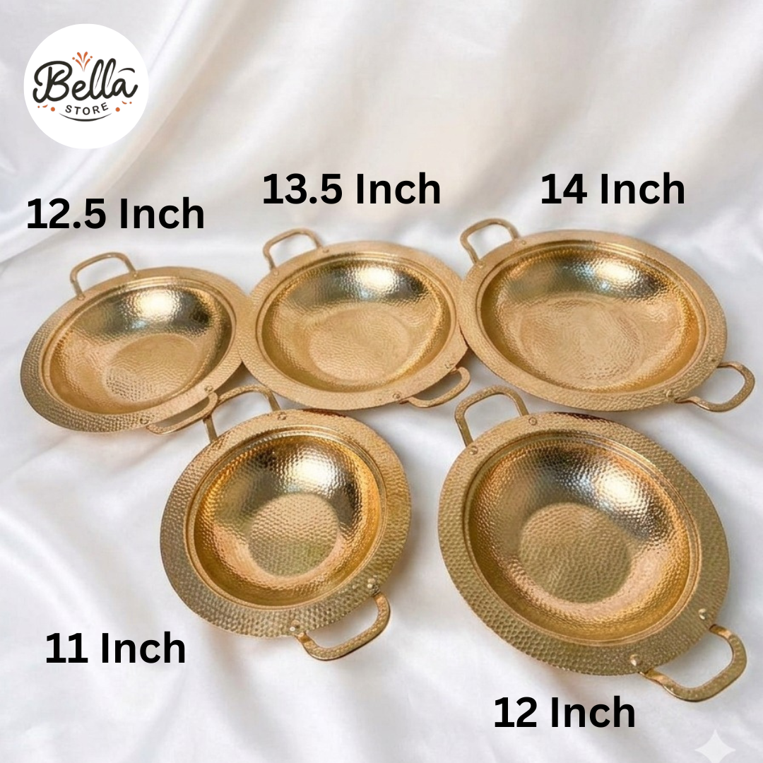 Royal Gold Platter Set with Handles (Set of 5)