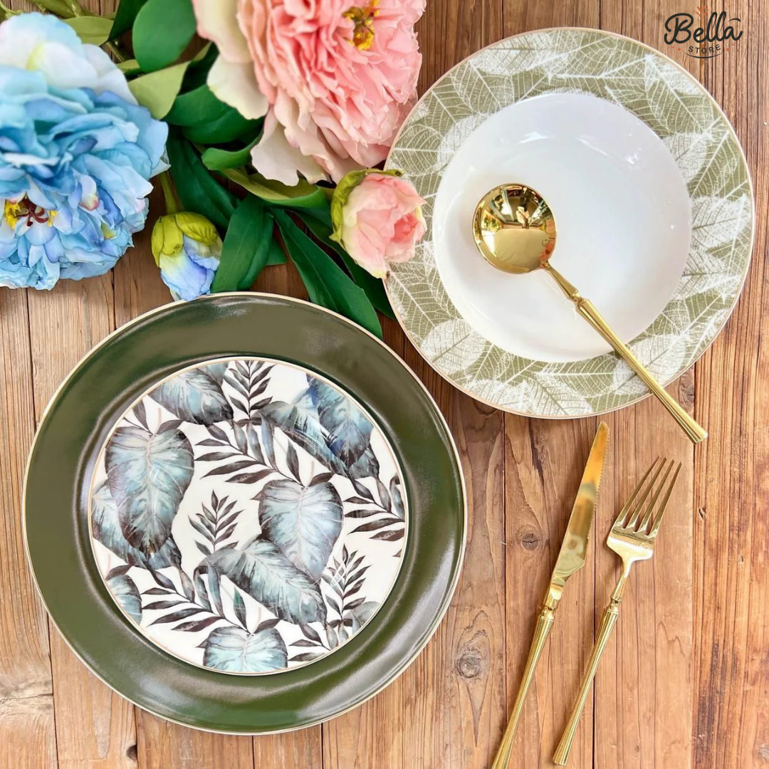 LEAF LINE PLATE SET – 6 Person Set