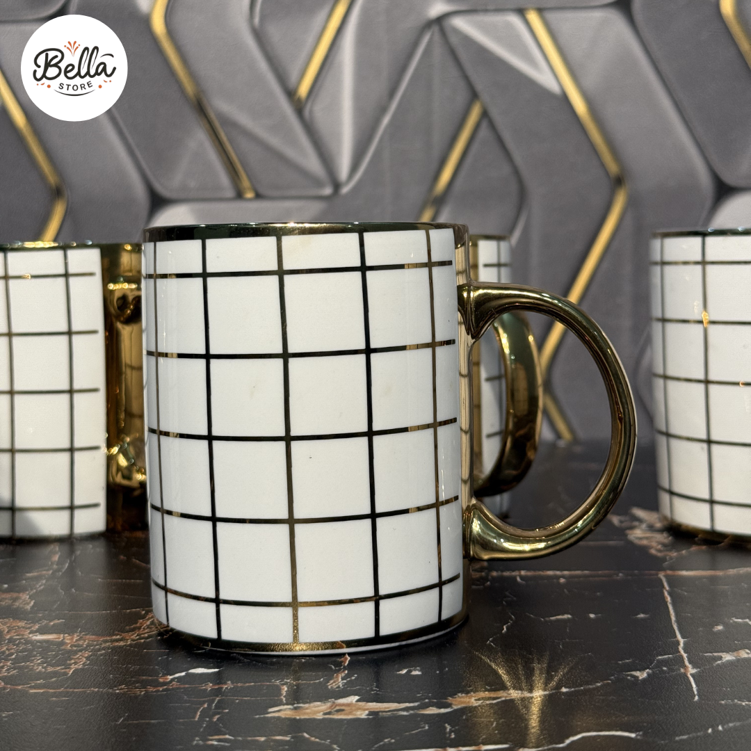 Royal Grid Mugs – 400ml