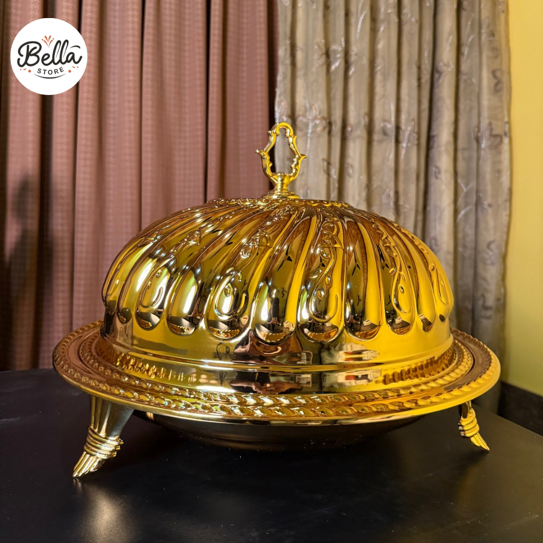 Golden Mandi Thal Platter – Large Serving Dish