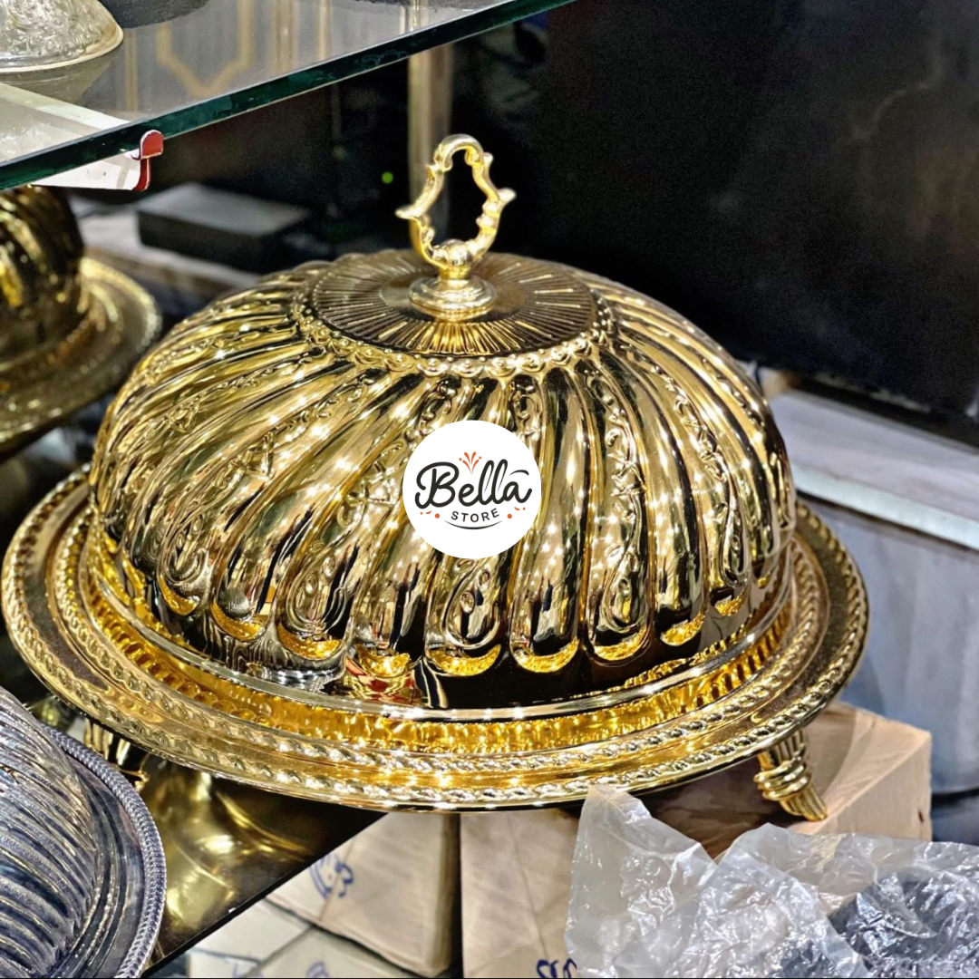 Golden Mandi Thal Platter – Large Serving Dish