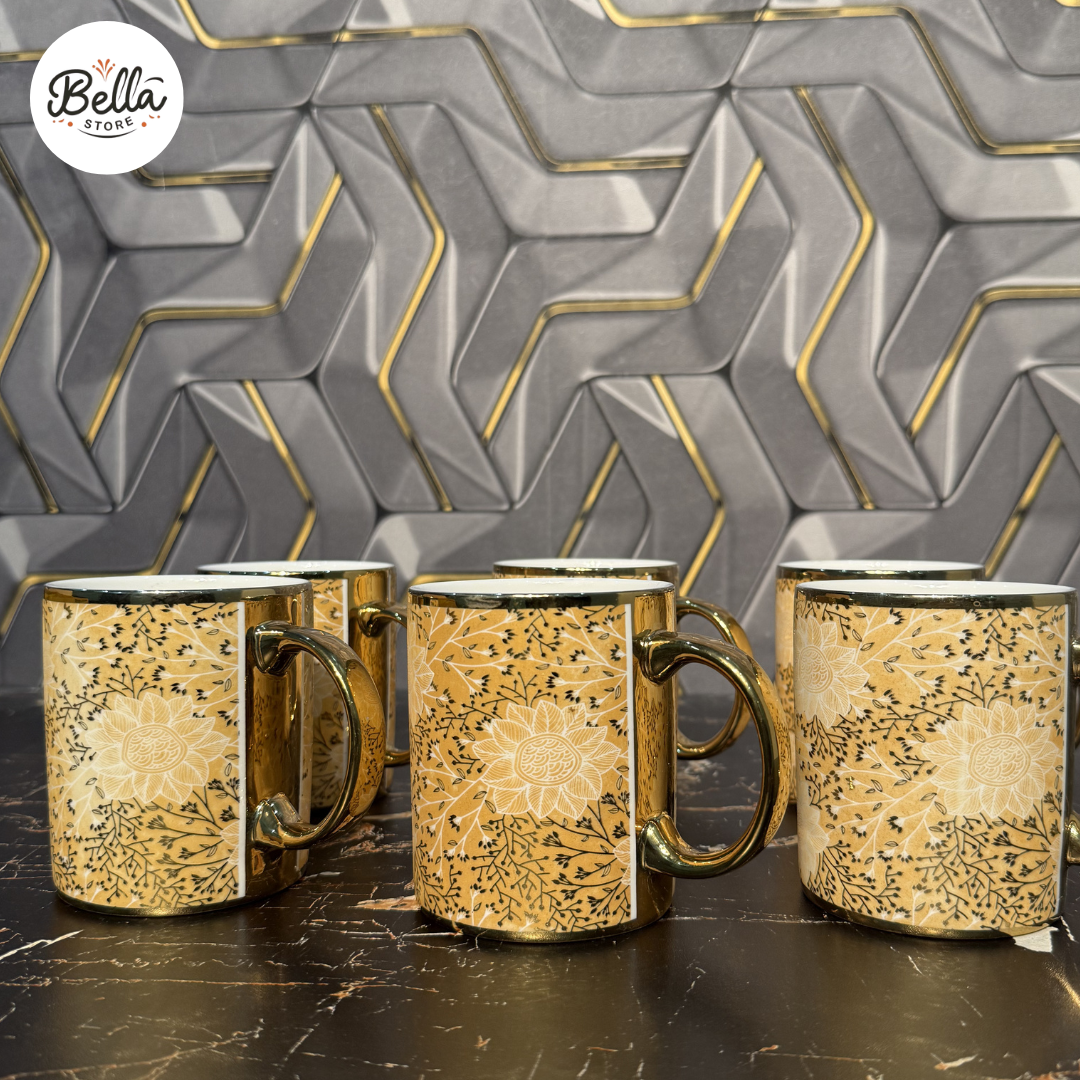 Golden Blossom Mugs – 400ml