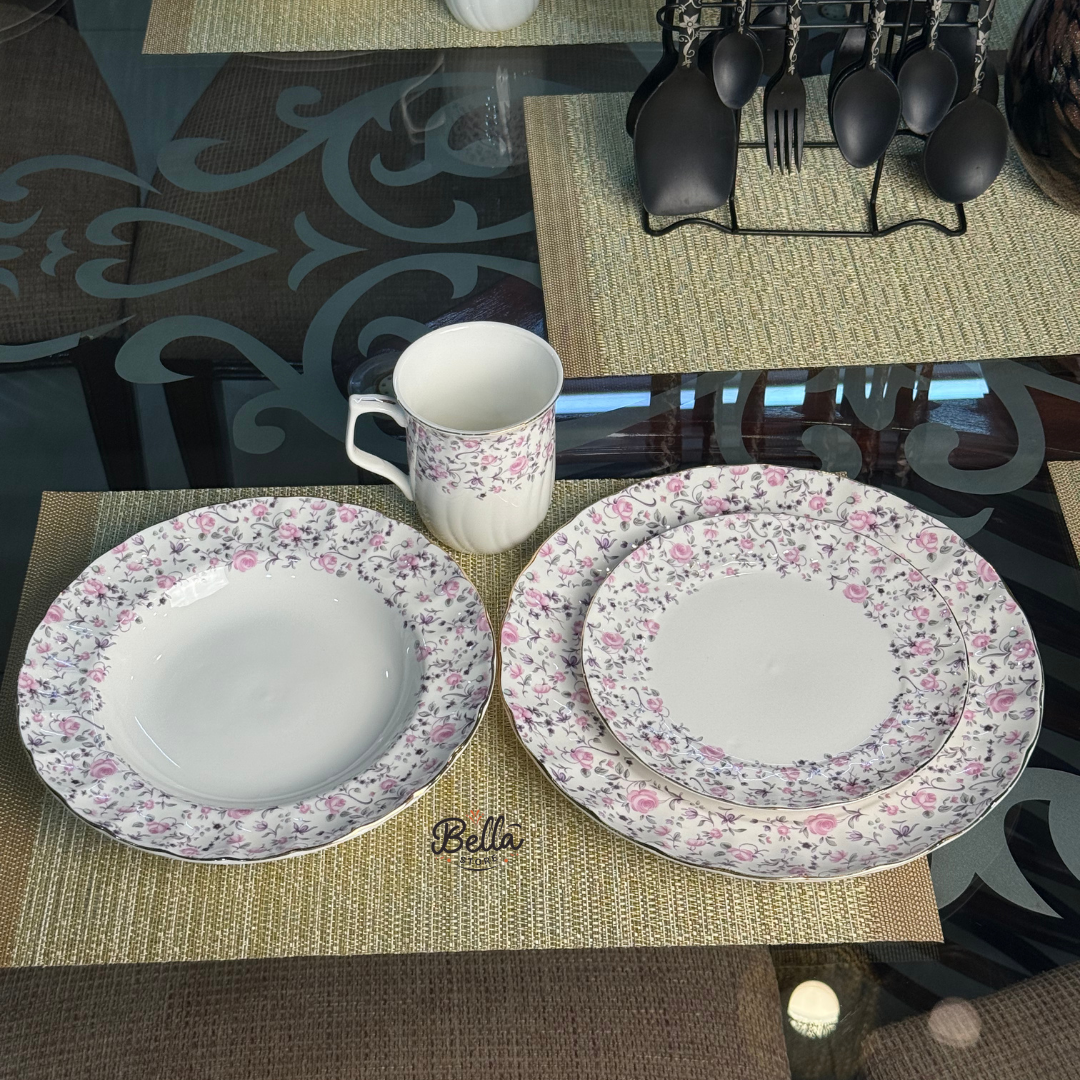 Bella Flora PLATE SET – 6 Person Set