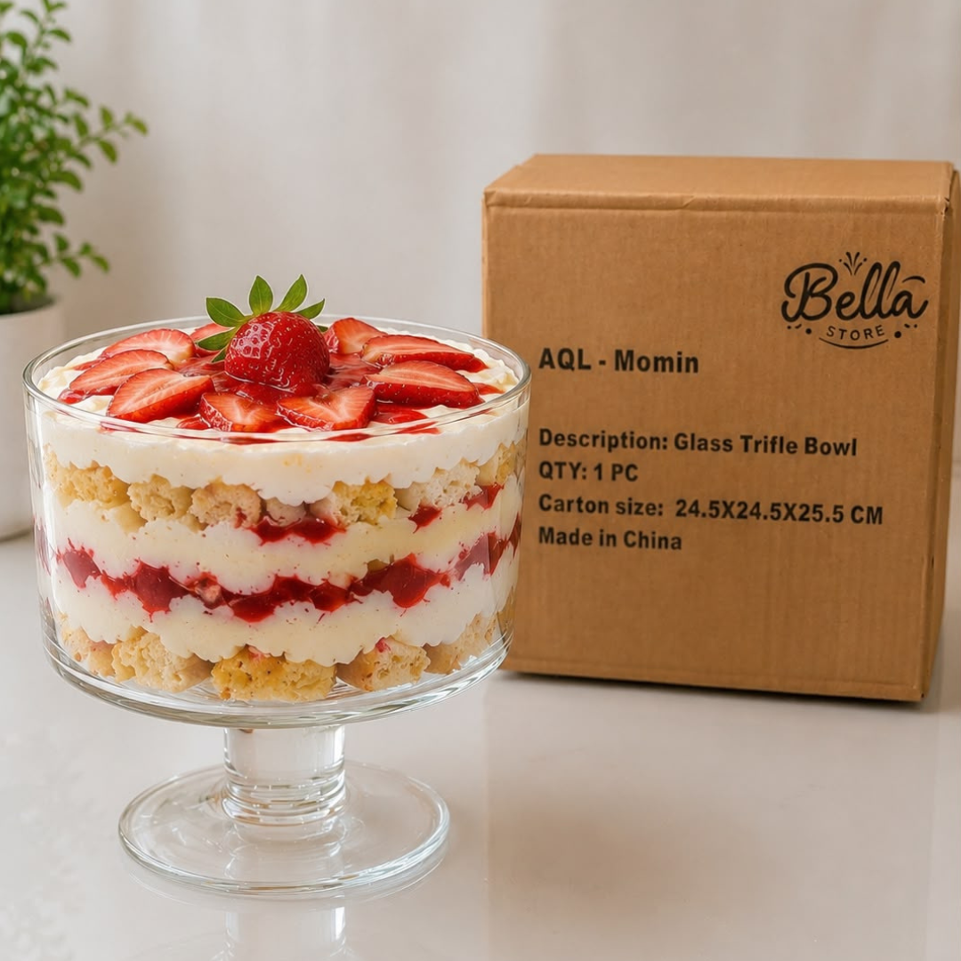Glass Trifle Bowl Set